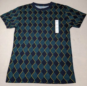 ORIGINAL USE Men's Navy Diamond Crew Neck Short Sleeve Reg Fit T-Shirt sz M NWT - Picture 1 of 15