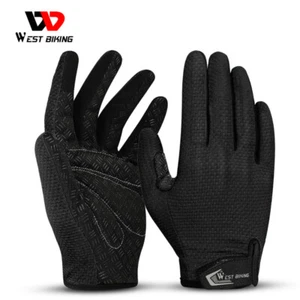 WEST BIKING Guanti Ciclismo Dito Pieno Touch Screen MTB Bici da Strada Guanti Sportivi - Foto 1 di 24