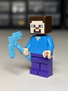 LEGO Minecraft Steve Minifigure min009 With Random Accessory - Picture 1 of 2