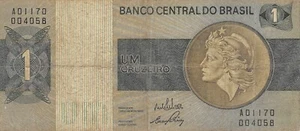 Brazil  1  Cruzeiro  ND. 1970  Series  A  Circulated Banknote N #41 - Picture 1 of 2