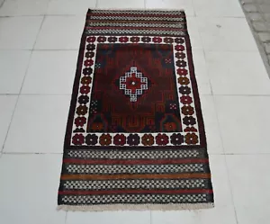 2'7 x 5 Handmade vintage afghan tribal baluchi wool area rug, 3x5 small area rug - Picture 1 of 12