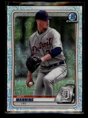 2020 Bowman Chrome Prospects Mojo Refractor #BCP-229 Matt Manning Detroit Tigers - Image 1 of 2