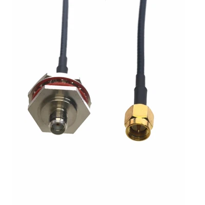 RF M/F Cable SMA male to Female nut bulkhead 5/8" AP box nut mount RG316 6"~10FT - Image 1 of 4