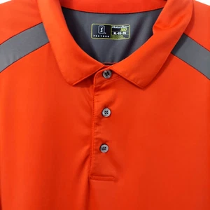 PGA Tour Motion Flux 360 Herren Polo 3 Knöpfe rot schwarz Streifen XL - Bild 1 von 8