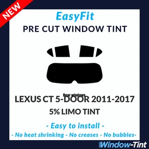 Fácil de Colocar Estática Precortado Tinte para Lexus CT 5-door Hatch 2011-17-5 - Imagen 1 de 3
