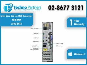 Lenovo ThinkCentre M92p 3209 SFF i5 3470@3.20GHz 4G 250G Win7 Pro 1Year Warranty - Picture 1 of 2