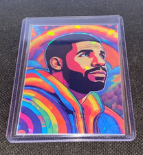 Drake Hip Hop Psychedelic Holo Foil Refractor Custom Trading Card