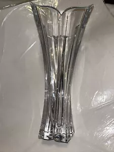 Mikasa Vase Florale 14” Never Used With Box Crystal Made In The Czech... - Picture 1 of 5