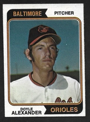 1974 TOPPS #282  Doyle Alexander  BALTIMORE ORIOLES  EX-MINT  A - Image 1 of 2