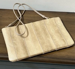 Borsa Anno del Serpente Speciale Pelle di Serpente Elegante Borsetta Beige Tracolla - Foto 1 di 24