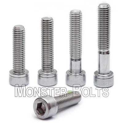 MONSTERBOLTS M5 Stainless Steel Socket Head Cap Screws, A2 / 18-8 Metric DIN 912, 0.80 Coarse