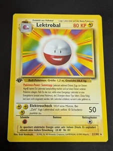 1st Edition Electrode (Lektrobal) 21/102 - NM - German Base Set Pokemon Card - Picture 1 of 2