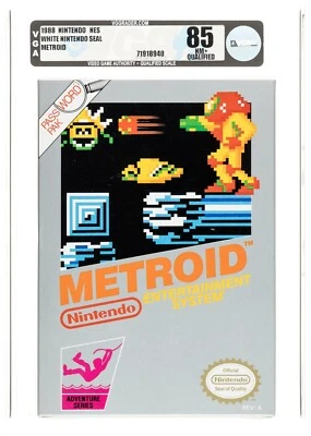 Metroid 1987 Nintendo NES SEALED VGA 85 Qualified Oval SOQ TM Later Production - Image 1 of 2