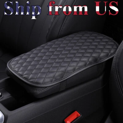 Universal Car Center Console Box Armrest Cushion Cover PU Leather Pad Protector - Image 1 of 4