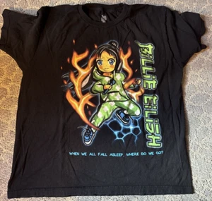 Billie Eilish Adult Large Black Shirt When We All Fall Asleep - Picture 1 of 6