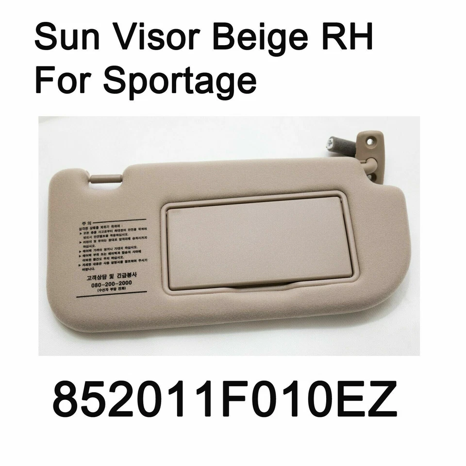 Interior Sun Visor Right RH Beige 852011F010EZ by DHL for Kia Sportage 05-10 - Image 1 of 1