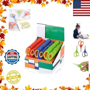 36-Piece Kids Scissors Pack - 5'' with Stainless Steel Blades & Soft Handles - Picture 1 of 11
