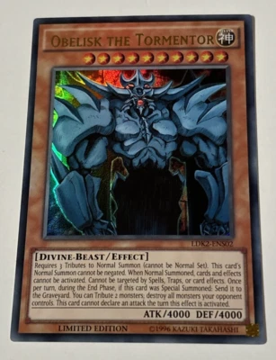 1996 Yu-Gi-Oh! Obelisk The Tormentor Divine-Beast LDK2-ENS02 Orange - Image 1 of 4
