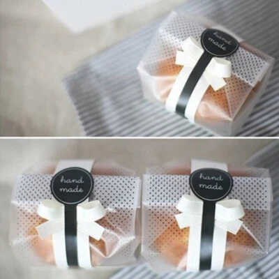 NEW Black Mini Spots Cello Cellophane Gusset Sweet Biscuit Party Gift Bags