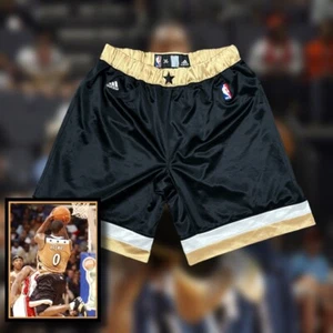 Rare Vintage Adidas HWC NBA Washington Wizards Gold Black Basketball Shorts 36 - Picture 1 of 7