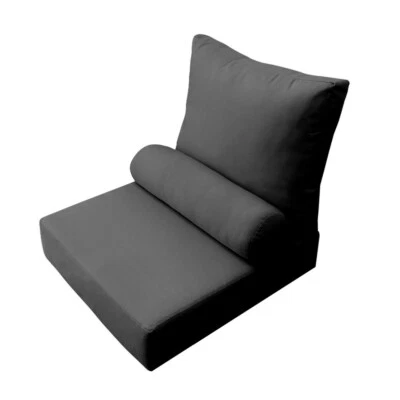 AD003 Large Knife Edge Outdoor Deep Seat Back Rest Bolster Insert Slip Cover Set - Image 1 of 4