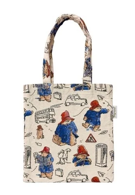 Mini Tote Bag Signare Paddington Bear Beige London Reusable Shopper Small - Image 1 of 4