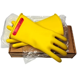 Salisbury Honeywell gelb E011Y/9H Gummi Lineman Handschuhe Klasse 0 niedrig V Größe 9,5 - Bild 1 von 5
