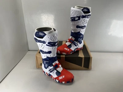 Sidi Crossair X Boot US Size 8.5 Off-Road Boots- White Navy Red Foto 1 de 4