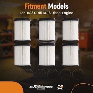 New 6X Diesel Filter Element Kit for Detroit DD13 DD15 DD16 PF46235 - Bild 1 von 18