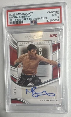 2023 Panini Immaculate AG-MBS Michael Bisping Auto /99 All Time Greats PSA MINT - Image 1 of 2