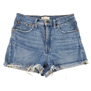 Madewell High Rise Jeansshorts Cuffed Fray Boho Stretch Denim Jeansshort Gr. 29 - Bild 1 von 10