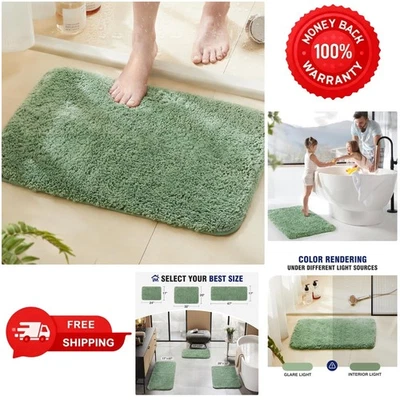 Alfombra de baño peluda súper suave, 17"x24" - secado rápido y resistente a las manchas Foto 1 de 4