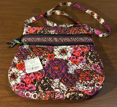 VERA BRADLEY Rosewood Triple Zip Hipster Crossbody Purse Shoulder Bag- NEW/NWT - Image 1 of 4