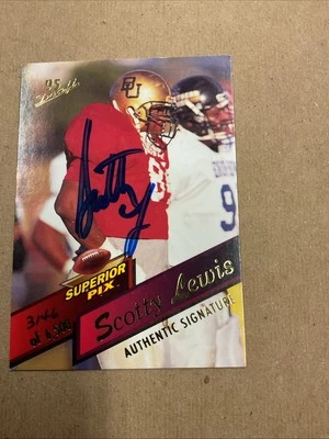 1995 Players Superior Pix Of Former Baylor Univ.. Scotty Lewis Autograph Number - Image 1 of 4