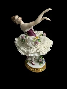 Dresden Ballerina Lace Figurine - Picture 1 of 10