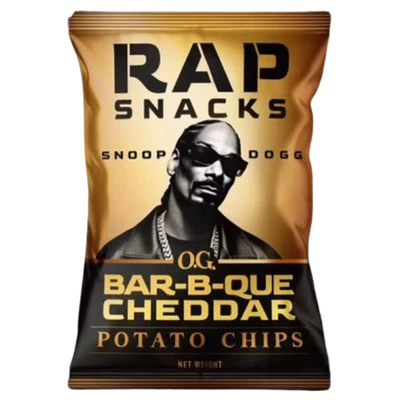 Rap Snacks Snoop Dogg | Patatas fritas cheddar OG Bar-B-Que Foto 1 de 2