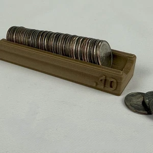 Groschen Jagd Tablett Münzsortierer Naturholz Farbe mit Stückelung 3D Druck - Bild 1 von 7