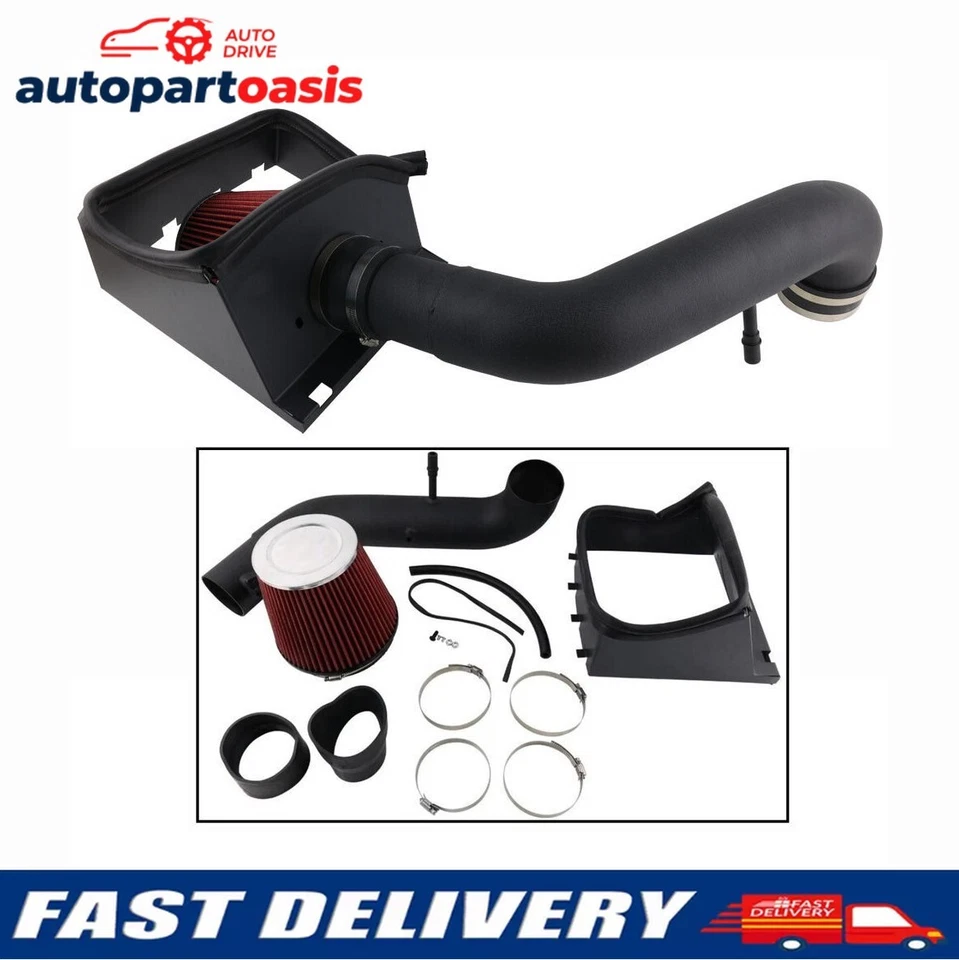 Black Cold Air Intake System Filter Heat Shield for 2011-2014 Ford F150 5.0L V8 Foto 1 de 4