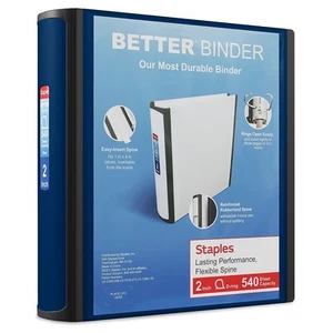 Staples Better 2-Inch D 3-Ring View Binder Blue (13398-CC) 648833 - Picture 1 of 7