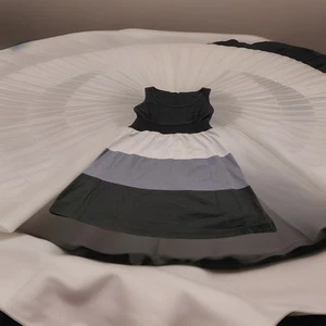 BEBOP - WOMEN'S Medium - BLACK GRAY BABYDOLL DRESS Y2K Whimsigoth Girlhood - Picture 1 of 18