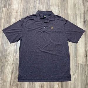 FootJoy FJ Poloshirt Herren XL meliert grau rot gestreift Golf Stretch Active - Bild 1 von 10
