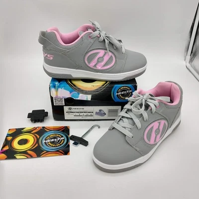 Heelys Voyager Shoes Women Size 8 Gray Pink Wheeled Skate HE100715H Original Box - Image 1 of 4
