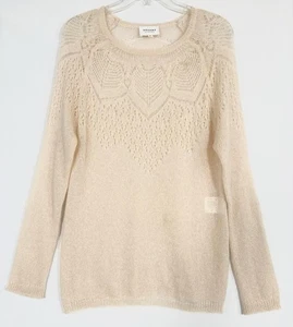 Damen Sezane Wolle Mohair Strick Pullover Pulli Elfenbein Gr. M verträumt feminin - Bild 1 von 9