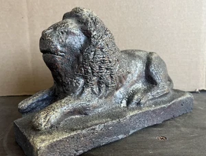 Antique Sewer Tile Lion Door Stop 1890s Ohio Pottery Early Ceramics Folk Art - Picture 1 of 24