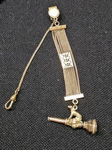 Reloj Bolsillo Antiguo Vintage Perro Llavero - Imagen 1 de 9