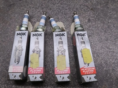NGK PLATINUM VX SPARK PLUG BKR6EVX , set of 4 plugs,  New old stock - Image 1 of 2