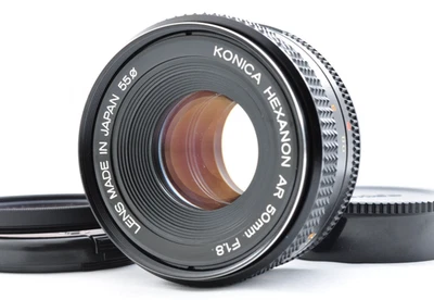 Konica Hexanon AR 50mm F/1.8 MF Pancake Prime Lens [Near MINT] From Japan #55 - Image 1 of 4