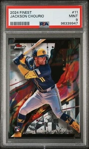 2024 Topps Finest Jackson Chourio ROOKIE #11 PSA 9 MINT Card - Picture 1 of 2