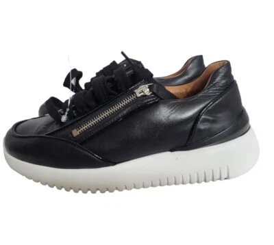 Zapatillas deportivas Aquatalia CLARETTA de cuero para mujer en negro hechas en Italia talla 5 nuevas  Foto 1 de 4