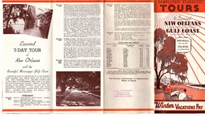 Illinois Central RR Tours to New Orleans & Mississippi Gulf Coast Vtge Brochure - Picture 1 of 4